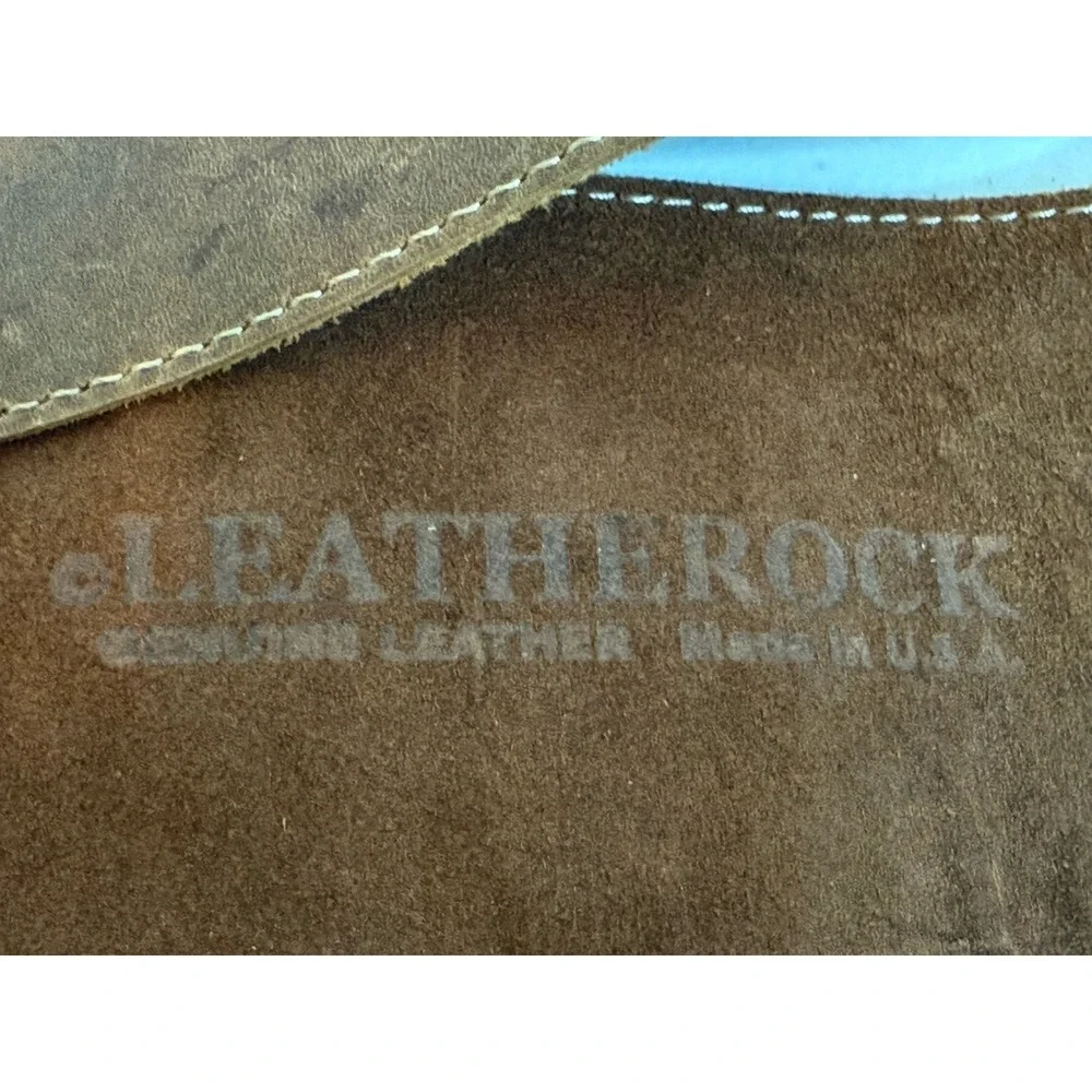 Leatherock Vintage Brown Suede Wide Waist Hip Belt Silver Hook Buckle USA 36